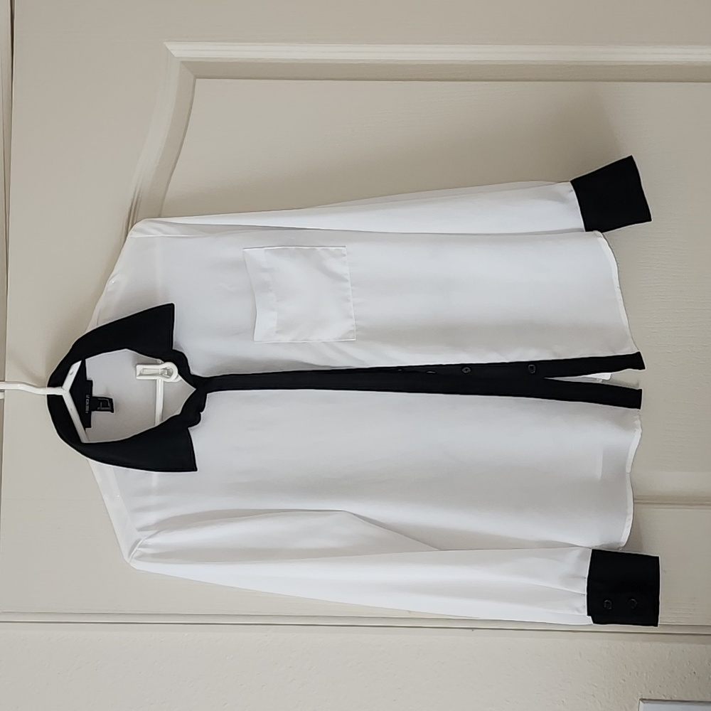 Black and White Shirt Blouse